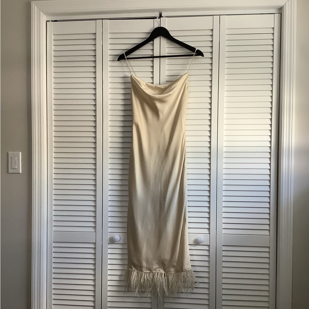 L’ACADEMIE The Mindy Midi Dress in Ivory